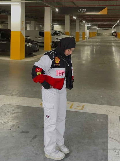 Ferrari racing jacket in Tri-colour.
